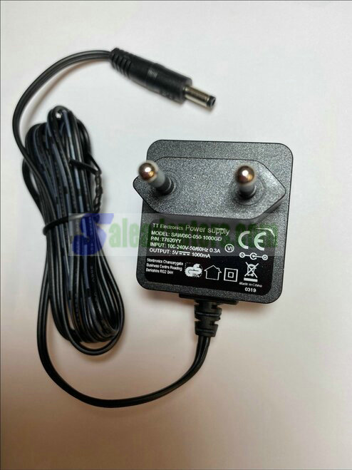 EU 5V 1000mA TT Electronics Power Supply SAW06C-050-1000GD T7620YY European Plug