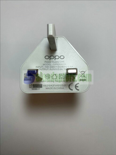 White 5.0V 2.0A 10.0W Power Supply Unit AC Adaptor Charge for Oppo A15 OP52KAYH