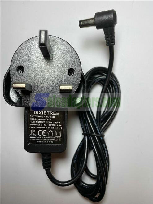 6V 2A AC-DC Switching Adapter Plug for Logitech Clock Radio Dock s400i