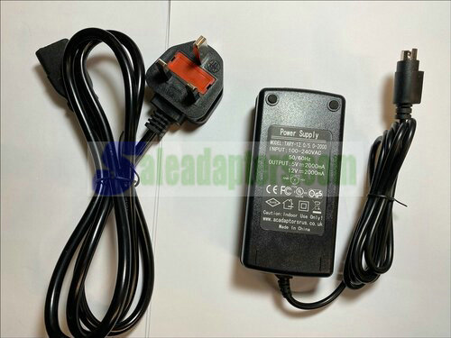 UK Plug 12V 5V 2A 2000mA 5 Pin AC-DC Switching Adaptor Power Supply