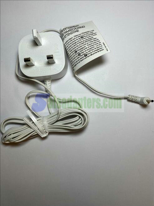 WHITE Philips Switching Power Supply SSW-1920UK-2 6.0V 6V 500mA Charger