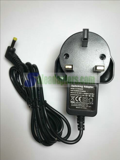 5V 5.0V 2A 2.0A 2000mA AC-DC Switching Adaptor Power Supply Plug 4mm x 1.7mm 90D