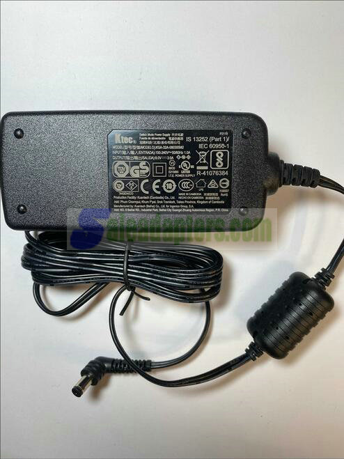 8.0V 3.0A Switch Mode Power Supply KSA-32A-080300M2 KTEC AC-DC Adaptor PSU