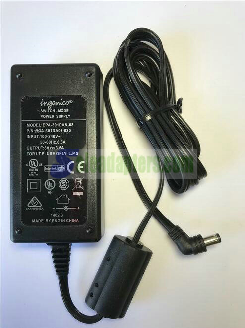 INGENICO SWITCH-MODE POWER SUPPLY EPA-301DAN-08 @3A-301DA08-030 ORIGINAL PART