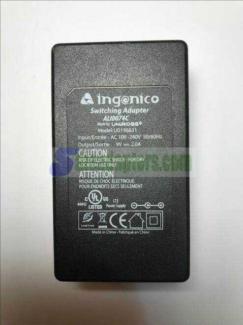 Genuine 9V 2.0A Ingenico Switching Adapter ALI0074C Uniross U0136631