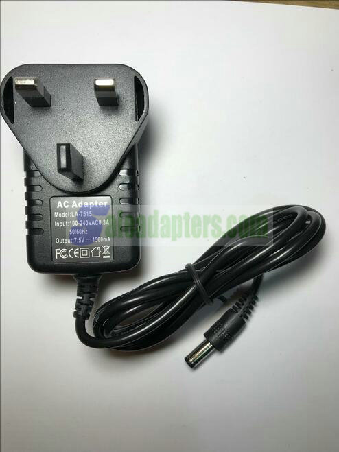 7.5V AC-DC Adaptor Power Supply for 100mA LK-D075010 UltraShip Ultra-75 Scale