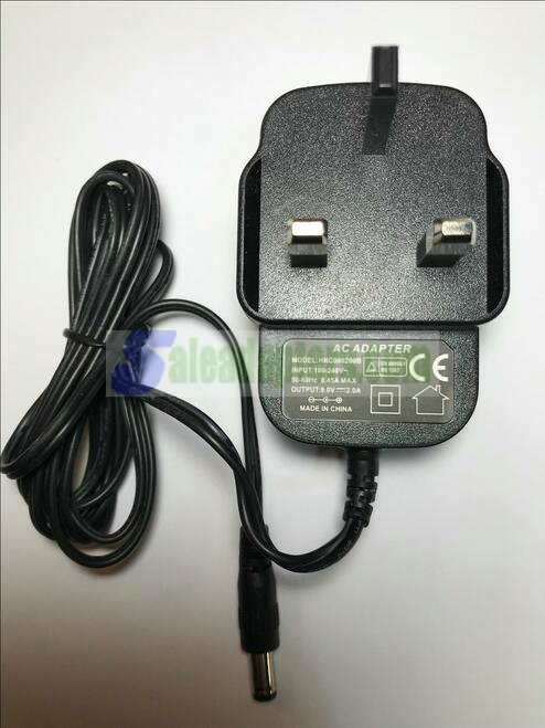 9V 2A 9.0V 2.0A AC-DC Switching Adaptor Power Supply 5.5mm x 2.1mm UK Plug