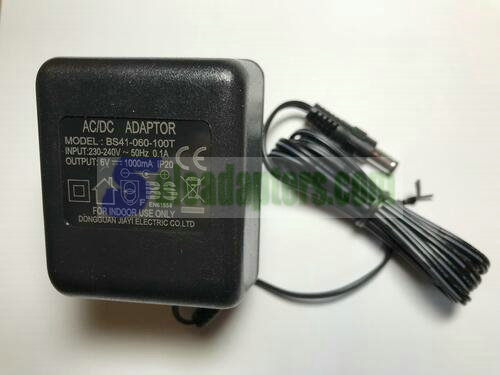 Replacement 6V AC-DC Transformer Charger for 6V Lead Acid Battery - 5.5mm Plug