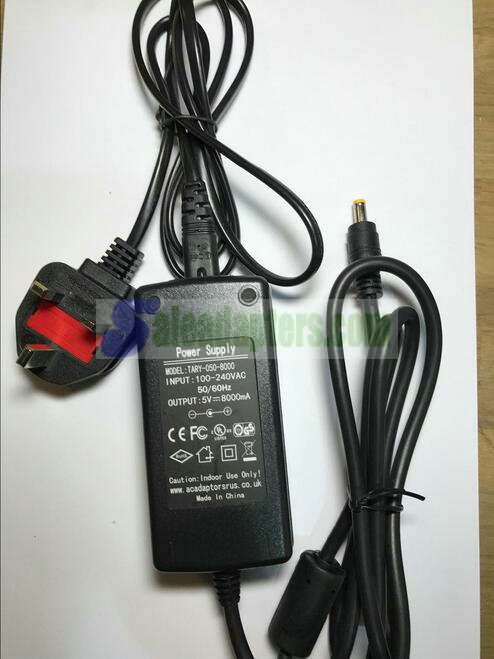 Replacement for 5.0V 5V 8A AC-DC Adapter TQ-0508000u Power Supply UK Plug