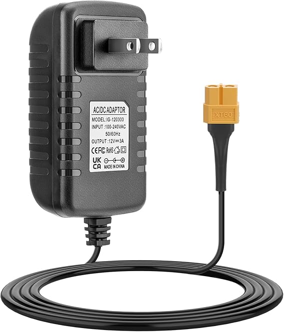 AC to DC Power Adapter 12V 3A XT60 Plug for RC LiPo Battery Charger Balance Charger Like