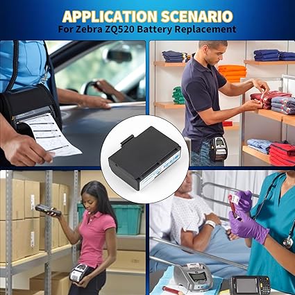 3400mAh Upgrade Battery for Zebra Mobile Printer ZQ610 QLN320 QLN220(HC) ZQ500 ZQ510 ZQ5