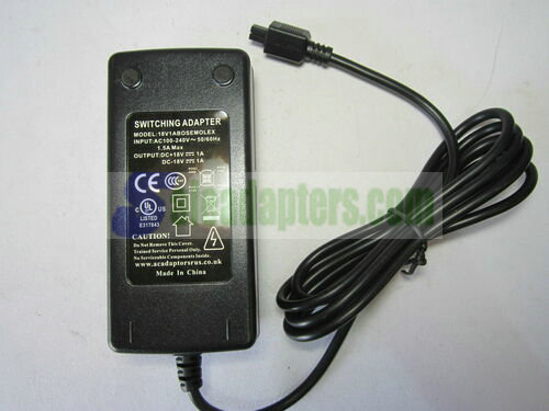 Replacement for Bose PSM36W-208 293247-002 DC 18V 1A Switching Power Supply