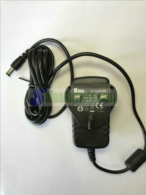 Genuine Ktec AC Adaptor model KSAC0900100W1UK 9.0V 1.0A Power Supply UK Plug