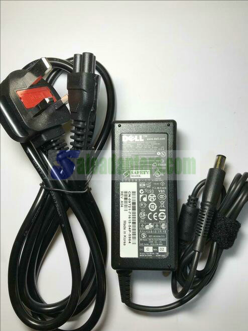 19.5V 3.34A GENUINE DELL LAPTOP CHARGER FOR MODELS TN800 AA22850 DF263