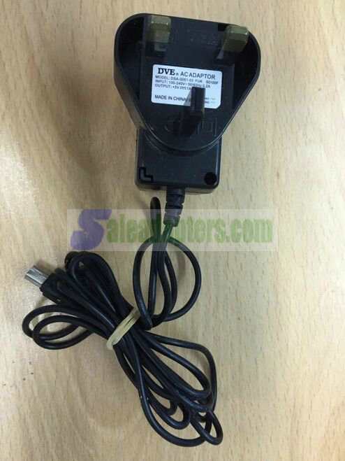 Genuine Original DVE Av Adaptor Model DSA-0051-03 FUK 5V 1A - Click Image to Close