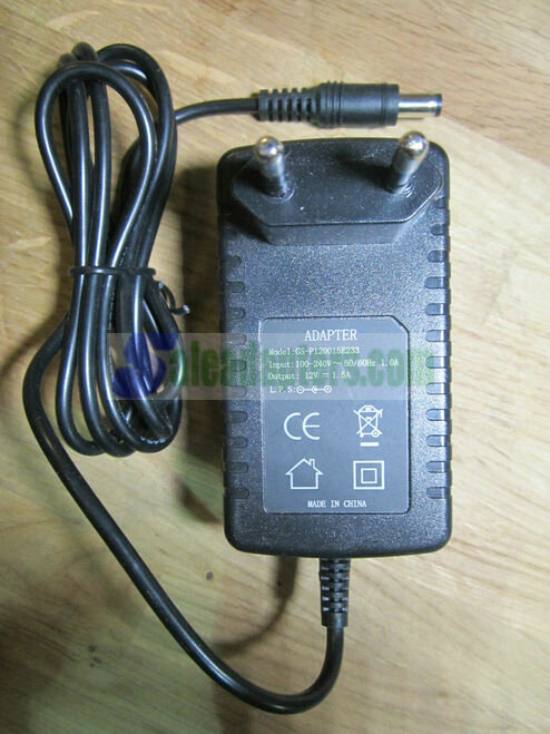 12V 1.5A 1500mA AC-DC Switching Adapter Power Supply Model GS-PI20015E233