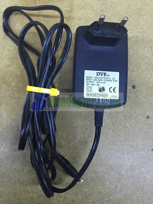 Genuine DVE Model DSA-0151A-06 A 6V 2A