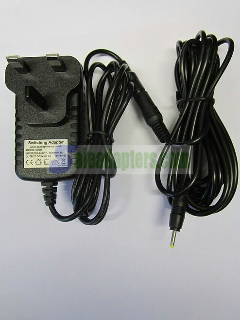 6M Long 5V 2A Mains AC-DC Adaptor Charger for Archos 80 Cobalt Android Tablet PC