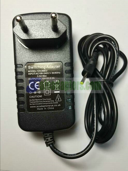 EU 12V 2A AC-DC Power Adaptor Charger for Mediacom Smart Pad 102 S2 MP102S2W