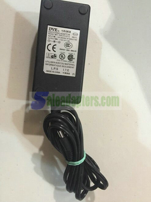 Genuine DVE Switch Mode Adapter Model DSA-0151D-12 12V 1.5A - Click Image to Close