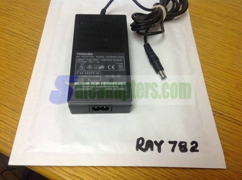 Genuine TOSHIBA AC Power Adapter Model No. PA3049U-1ACA. 15V. 3A - Click Image to Close