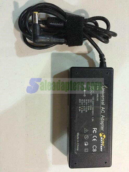 Genuine Micro Battery Universal AC Adapter P/N MBU90 15V 6.0A To 20V 4.5A