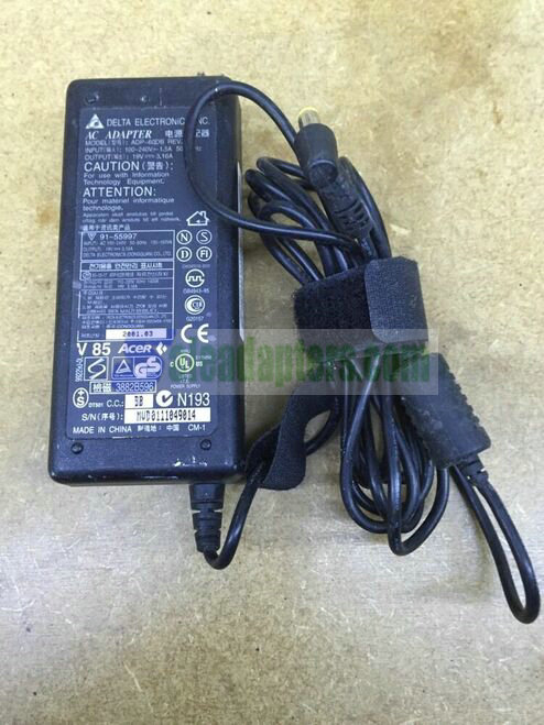 Genuine Delta AC Adapter Model APD-60DB 19V 3.16A