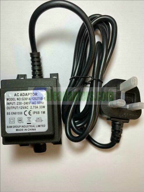 UK Plug Replacement for KINGFISHER AC/AC ADAPTOR WF902(ADAPTOR) 12V 1830ma 22VA