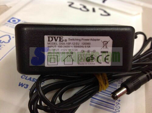 Genuine DVE Switching Power Adapter DSA-15P-12 EU 12V 0.5A EU PLUG POWER SUPPLY