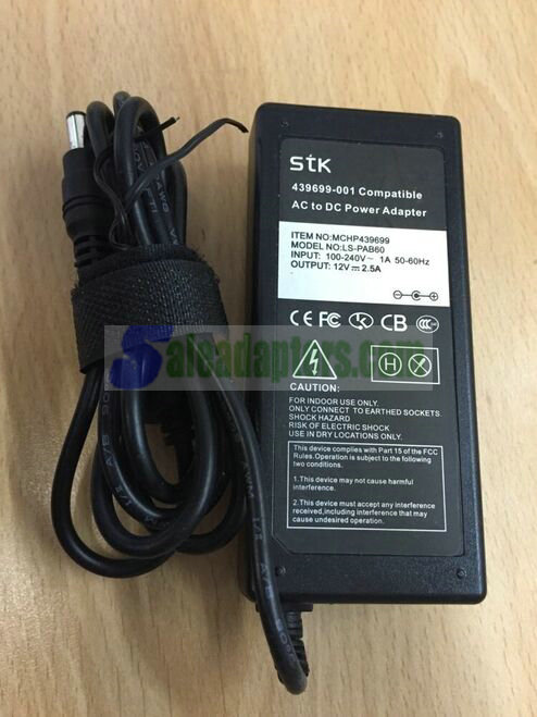 Genuine Original STK Model Las-PAB60 12V 2.5A AC/DC Power Adapter