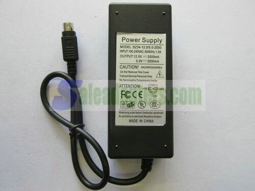 12V 2A 5V 2000mA 5 Pin AC-DC ADAPTOR same as KY-05036S-12 Leadman AC Adaptor PSU