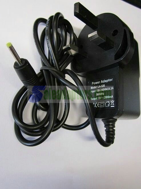 5V 2A Mains AC-DC Power Adaptor Charger for Elonex eInk eBook Reader 621EB