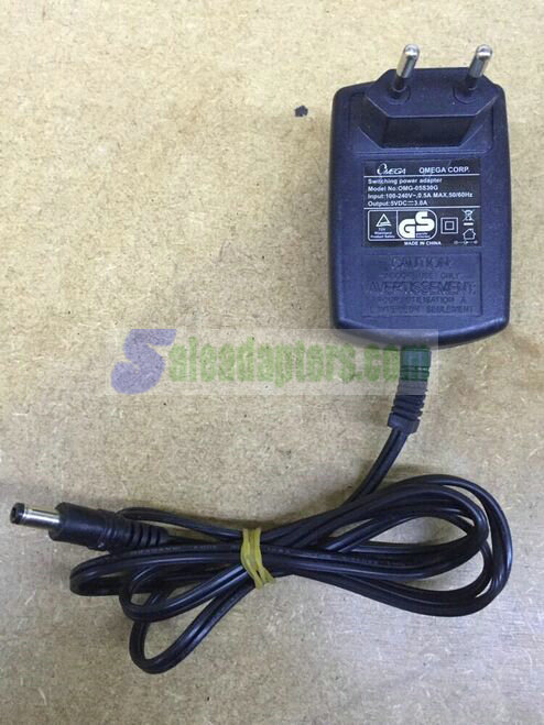 Genuine Omega Switching Power Adapter Model OMG-05S30G 5VDC -3.0A