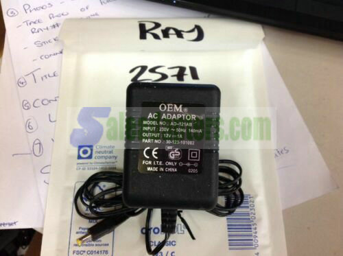 Genuine OEM AC ADAPTOR AD-121AB 30-123-101002 12V 1A Eu Plug Power Supply