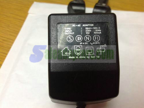 Genuine EU San Tal AC/DC Adapter Type SB41-133-1 10V. 700mA