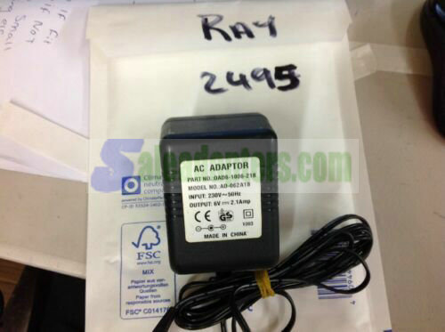 Genuine AC ADAPTOR 0AD6-1006-21B AD-062A1B 6V 2.1Amp Eu Power Supply - Click Image to Close