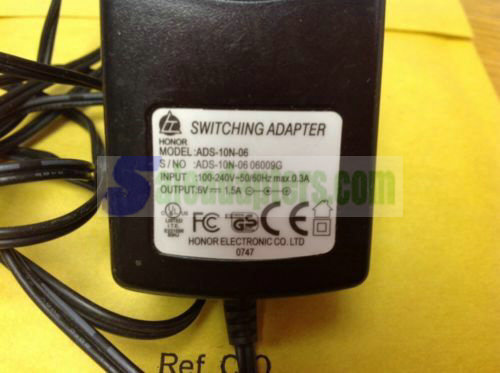 Genuine Honor Elect Co Ltd Switching Adapter Mod No ADS-10N-06 6V 1.5A