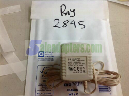 Genuine SIL AC ADAPTOR VD90020B 9V 200mA Power Supply