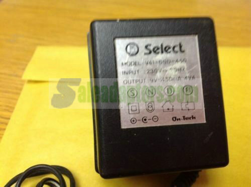 Genuine EU Select Power Adapter Mod No V41-09D-450 9V 450mA