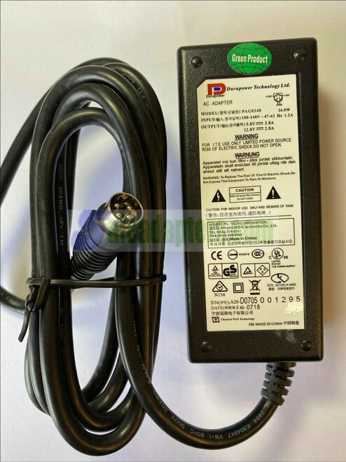 Genuine 5V 12V DC APD Asian Power Devices Model No DA-34A02 5 VDC 12 VDC 2A