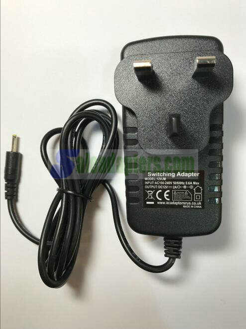 Replacement 12V 2A AC-DC Power Adaptor Charger for Entity 2 in 1 Laptop / Tablet