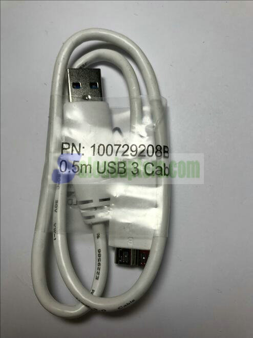 WHITE USB3 Cable Lead 0.5M PN:100704082B for External HDD USB 3.0 USB3.0 SS FAST