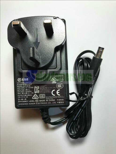 12V 3A ADS-40RJ-12 12036E AC-DC Switching Adapter Power Supply PSU UK Plug