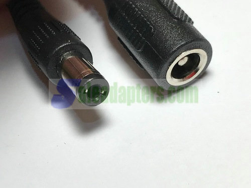 5.5mm x 2.1mm DC Socket Wire Lead to 5.5mm x 2.1mm / 2.5mm Audio Plug Connector