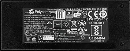 Genuine 48V AC/DC Adapter Compatible with Polycom Poly CCX 700 600 500 505 CCX700 2200-4