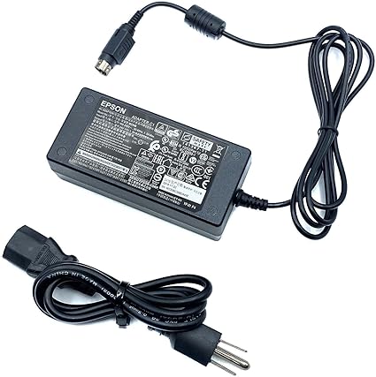 Genuine Epson AC Power Supply Adapter for Epson TM-T20 TM-T20II Printers, Bundle: AC Ada