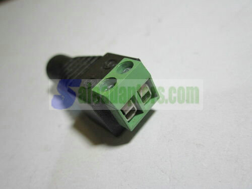 Female 5.5mm x 2.1mm DC Socket Connector Adaptor to 2 Screws for Bare Wires - Click Image to Close