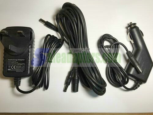 Vtech 9V Innotab/Storio/Mobigo AC Adaptor Car Charger 5M Extension (FULL SET)