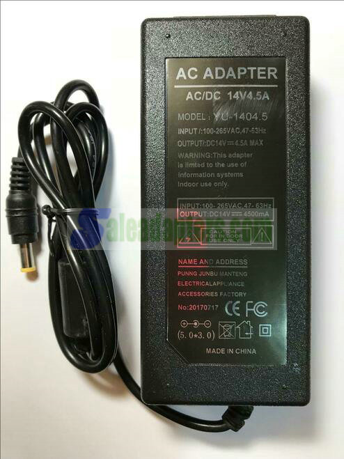 14V 4.5A AC-DC Switching Adapter for BN44-00399A BN44-00399B AD-6314 - Click Image to Close