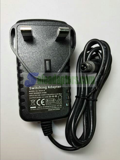 6V 2A 6.0mmx4.3mm with Centre Pin 6x4.3 Mains AC-DC Switching Power Adaptor UK